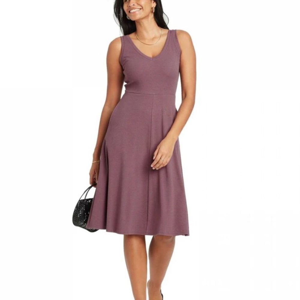 A New Day Cotton Mauve Sleeveless Dress
